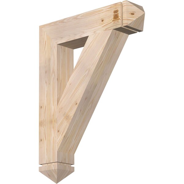 Ekena Millwork Traditional Arts & Crafts Smooth Bracket, Douglas Fir, 5 1/2"W x 28"D x 36"H BKT06X28X36TRA03SDF - main